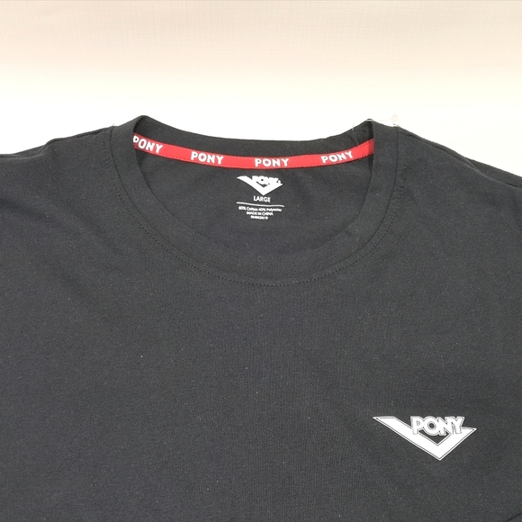 NWT Pony Bqsic Casual tee t-shirt black - Picture 2 of 7